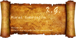 Kurai Gabriella névjegykártya